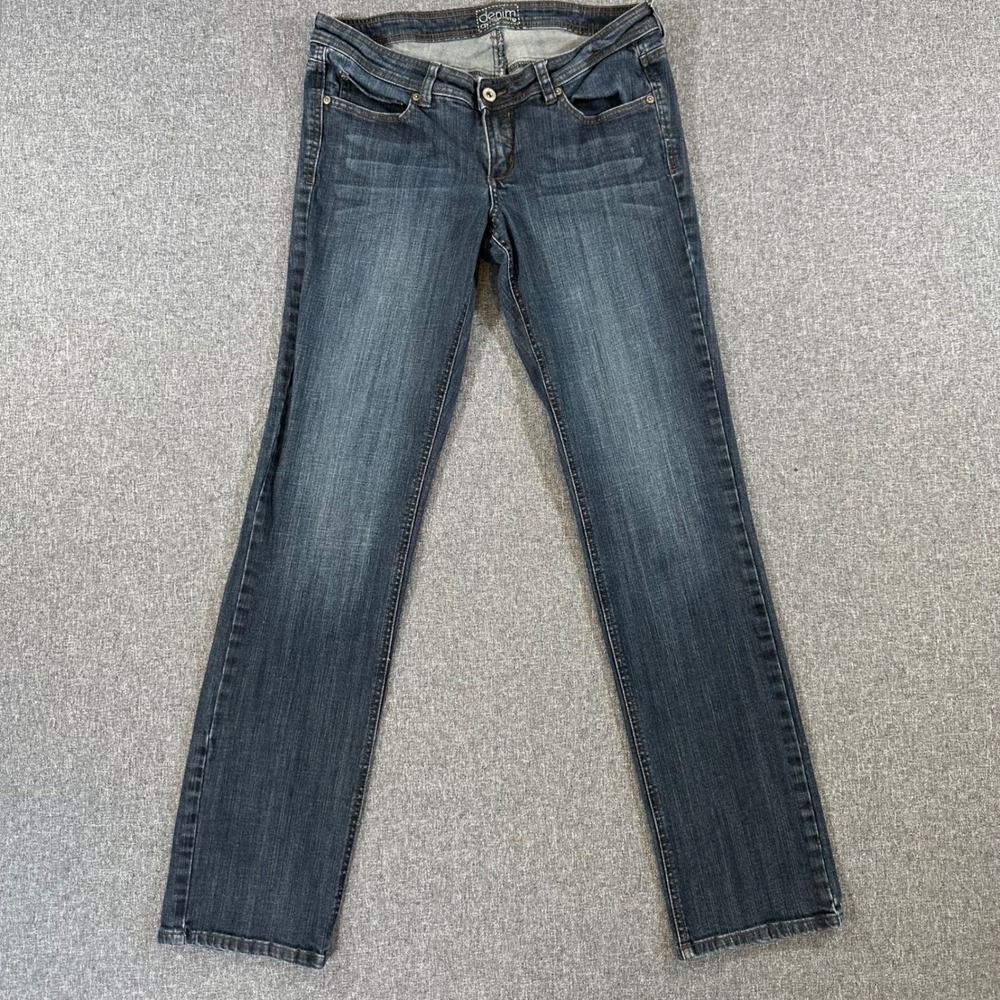 Dynamite Denim Jeans Womens 30 Dark Wash Straight Leg Low Rise Stretch Blue Y2K